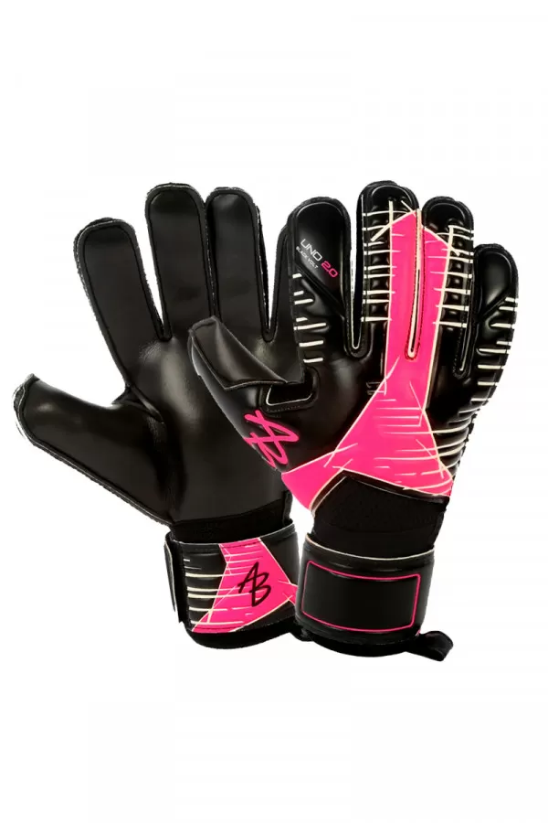 AB1 golmanske rukavice Uno 2.0 Black Volt in HOT Pink 