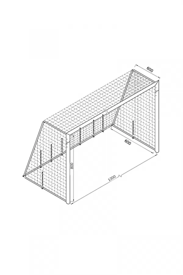 Fudbalski gol prenosivi 120x80cm al profil kvadratni 80x80, dubina 0,6/0,6m 