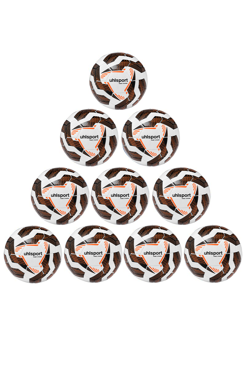 Uhlsport lopta za fudbal RESIST SYNERGY - PAKET OD 10 KOMADA + MREŽA ZA LOPTE 