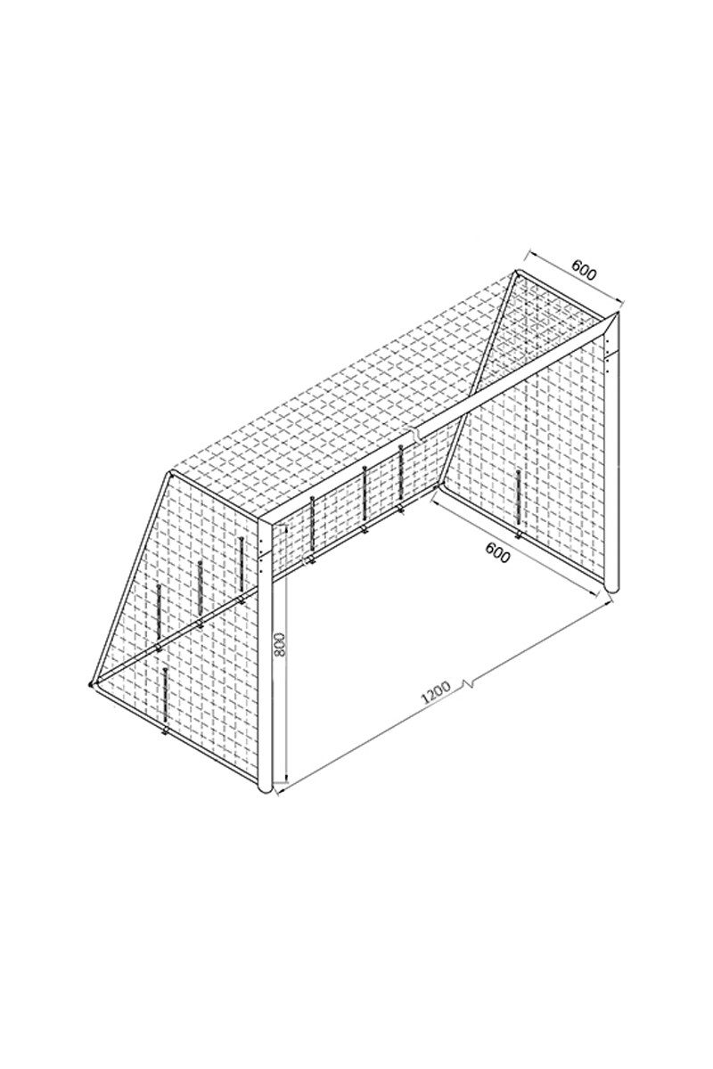 Fudbalski gol prenosivi 120x80cm al profil kvadratni 80x80, dubina 0,6/0,6m 