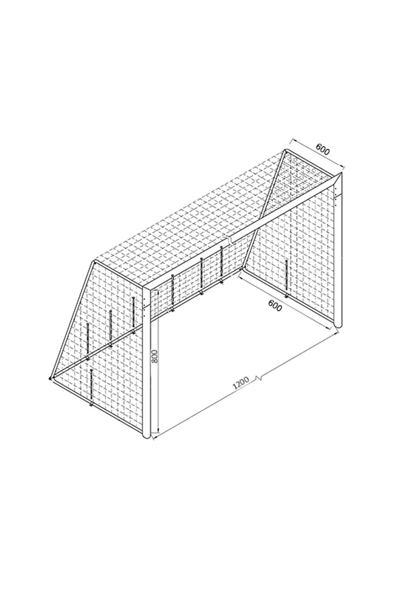 Fudbalski gol prenosivi 120x80cm al profil kvadratni 80x80, dubina 0,6/0,6m 
